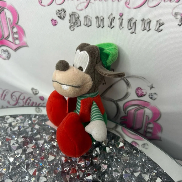 Disney Store Tiny Big Feet Plush Limited Holiday Micro 2018 Christmas elf goofy - Picture 4 of 6